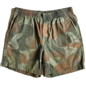 Polo Classic Fit Cotton 6" Camo Shorts M Elastic Waist Twill Chino
